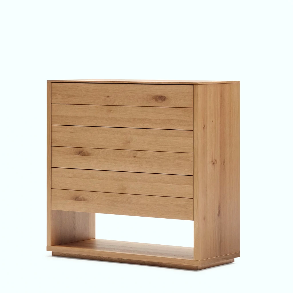 Chest Of Drawer - 3 Drawers - Wood Natural Color 03.png