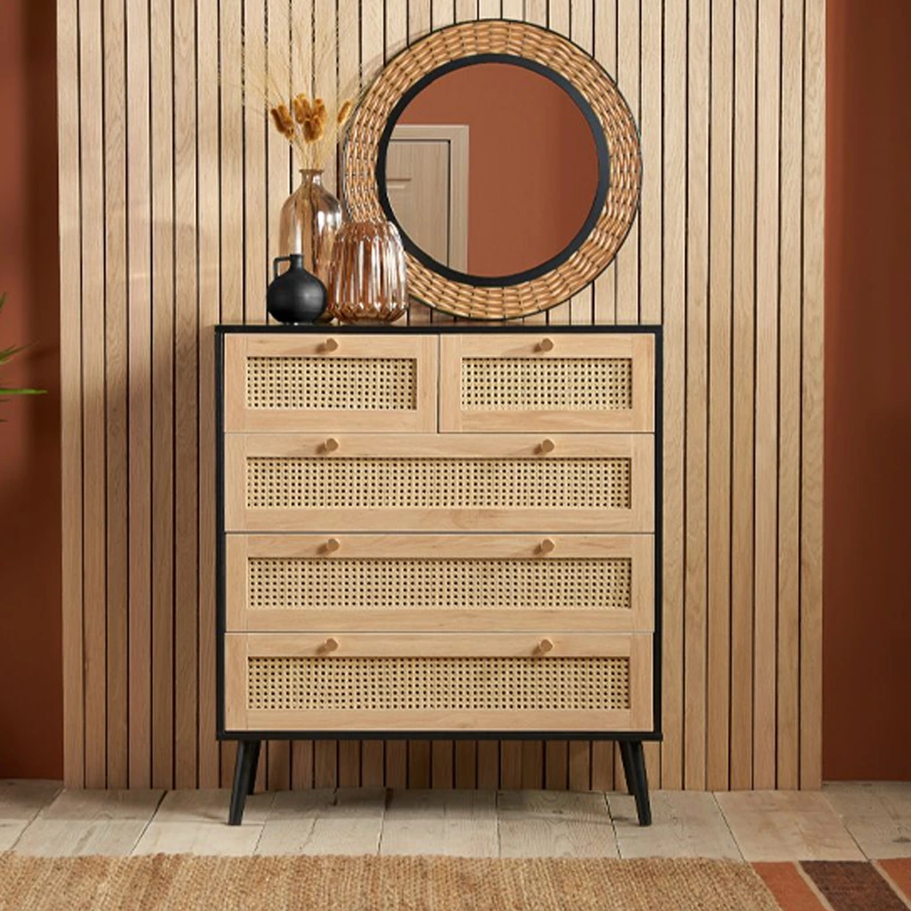 Wooden%20Chest%20Of%20Drawer%20-%205%20Drawers%20-%20Natural%20Wood