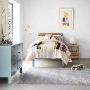 Kids Bed - Beech - Baby Blue