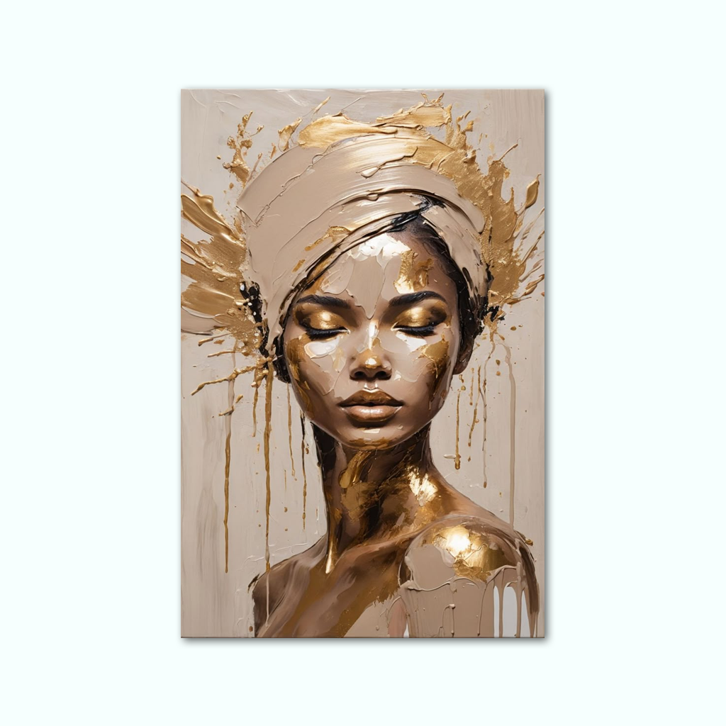 [P250001382003] Printed Canvas Artwork ( African Girl ) (20 x 30 cm)
