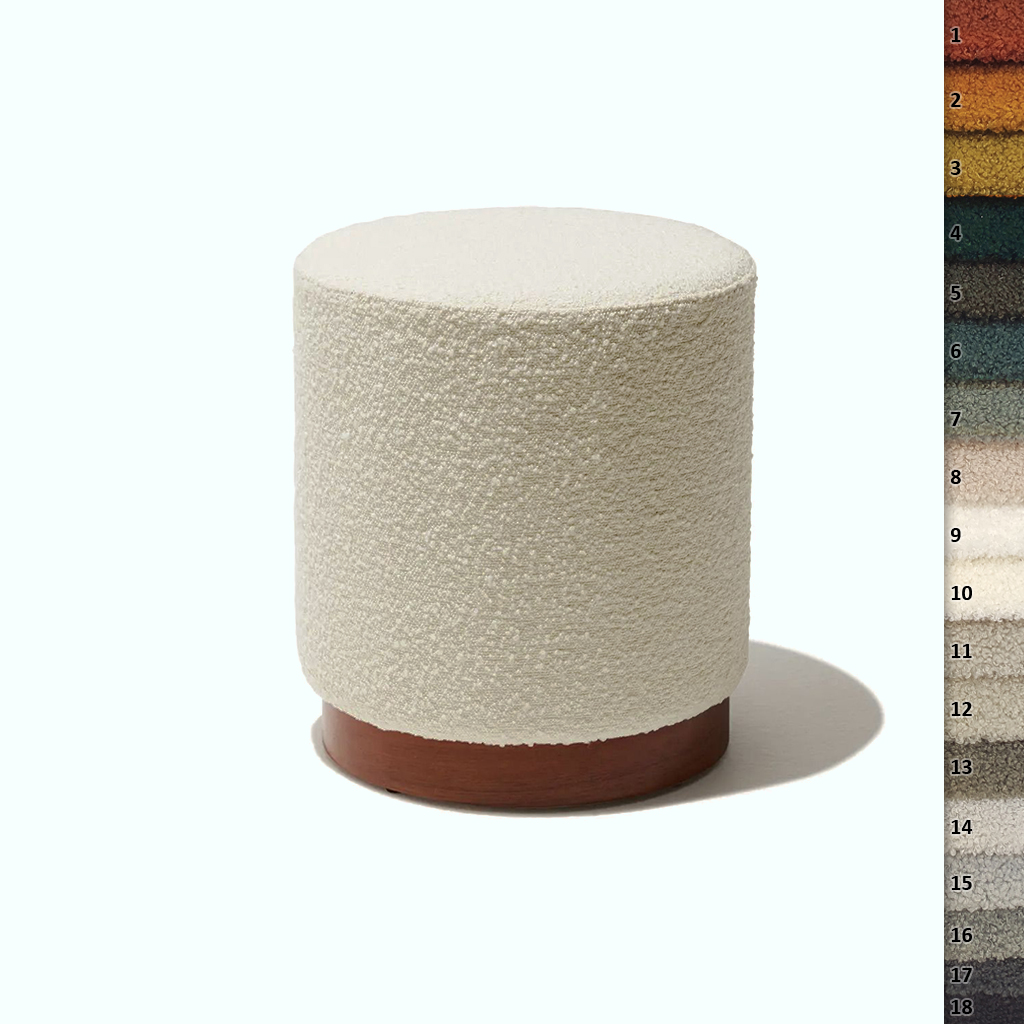 [P230000277007] LUNA Grain Pouf (Beige, Without ( Fixed ))
