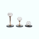 Lyra crystal candle holder ( Set of 3 Pieces)