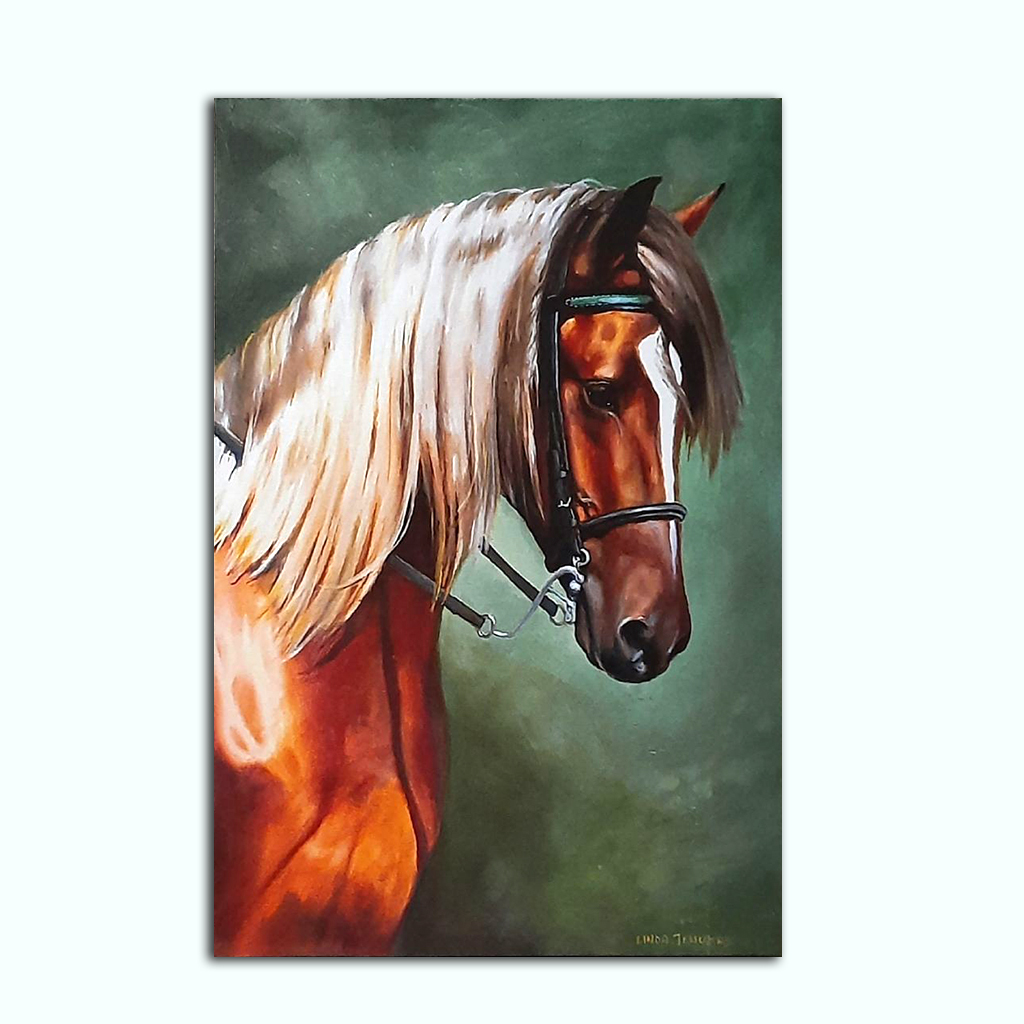 [P230000393309] Printed Canvas Artwork ( Horse ) (20 x 30 cm)