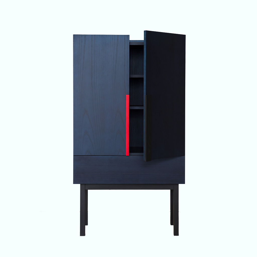 [P230000667911] RED Dining Side Cabinet