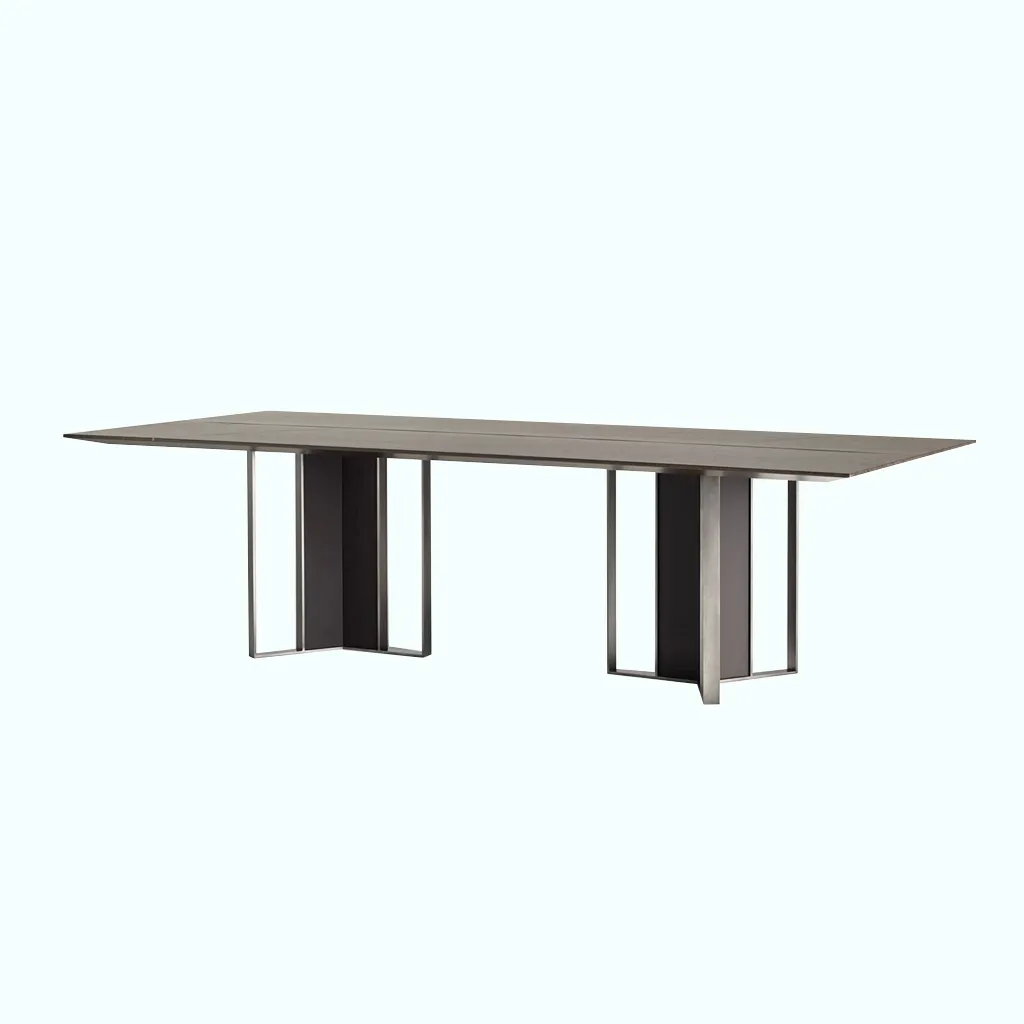 [P230000691812] Edge Dining Table - BLK (6 persons ( 90 x 180 cm ))