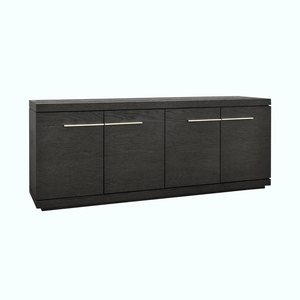 [P240000695101] Dining Sideboard - Oak Veneer (Black)