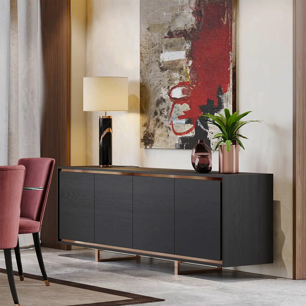 [P240000695501] Phi Dining Sideboard (Black)