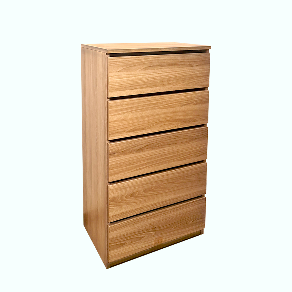 [P240000701902] Chest Of Drawer - 5 Drawers (Beige, Basic)
