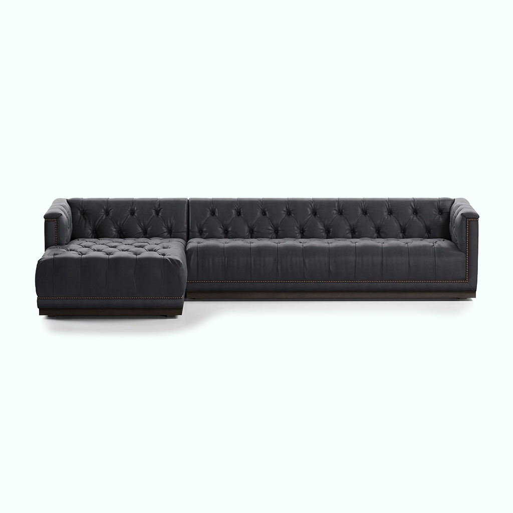 [P230000196405] Royal L Shape Corner (Left, Artificial Leather, Black)