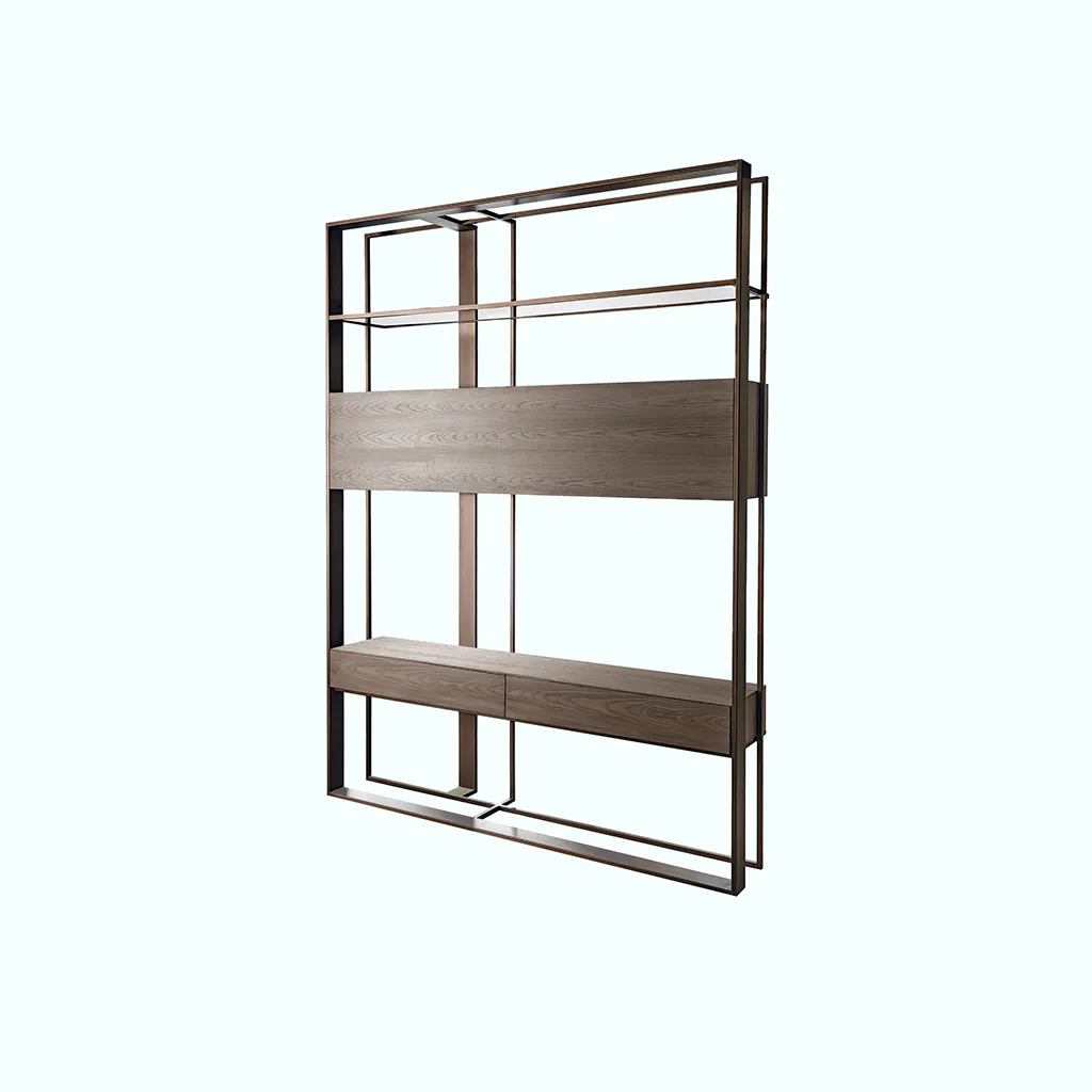 [P240000773604] Bookcase - Natural Wood - Brown