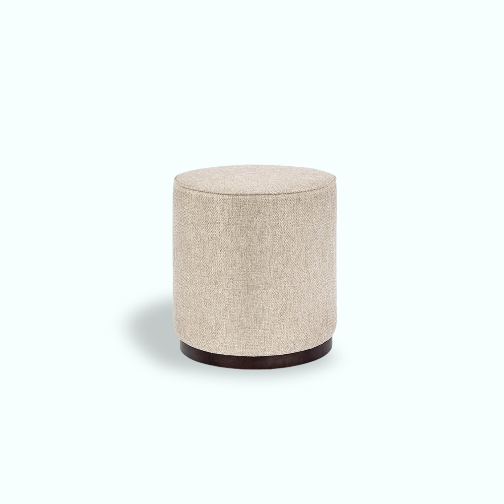 [P240000788105] LUNA Raw Pouf (Beige, Without ( Fixed ))