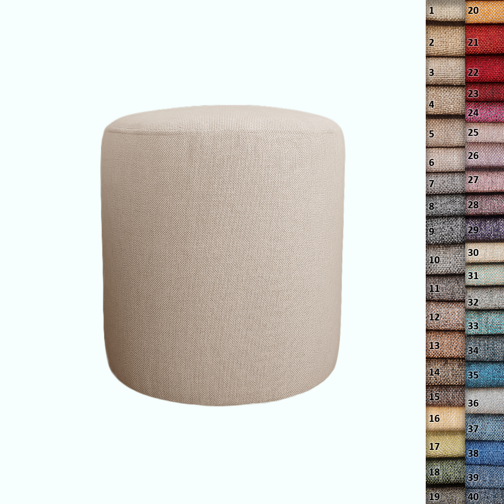 [P240000788305] CYL Raw Pouf - BG (Without ( Fixed ))