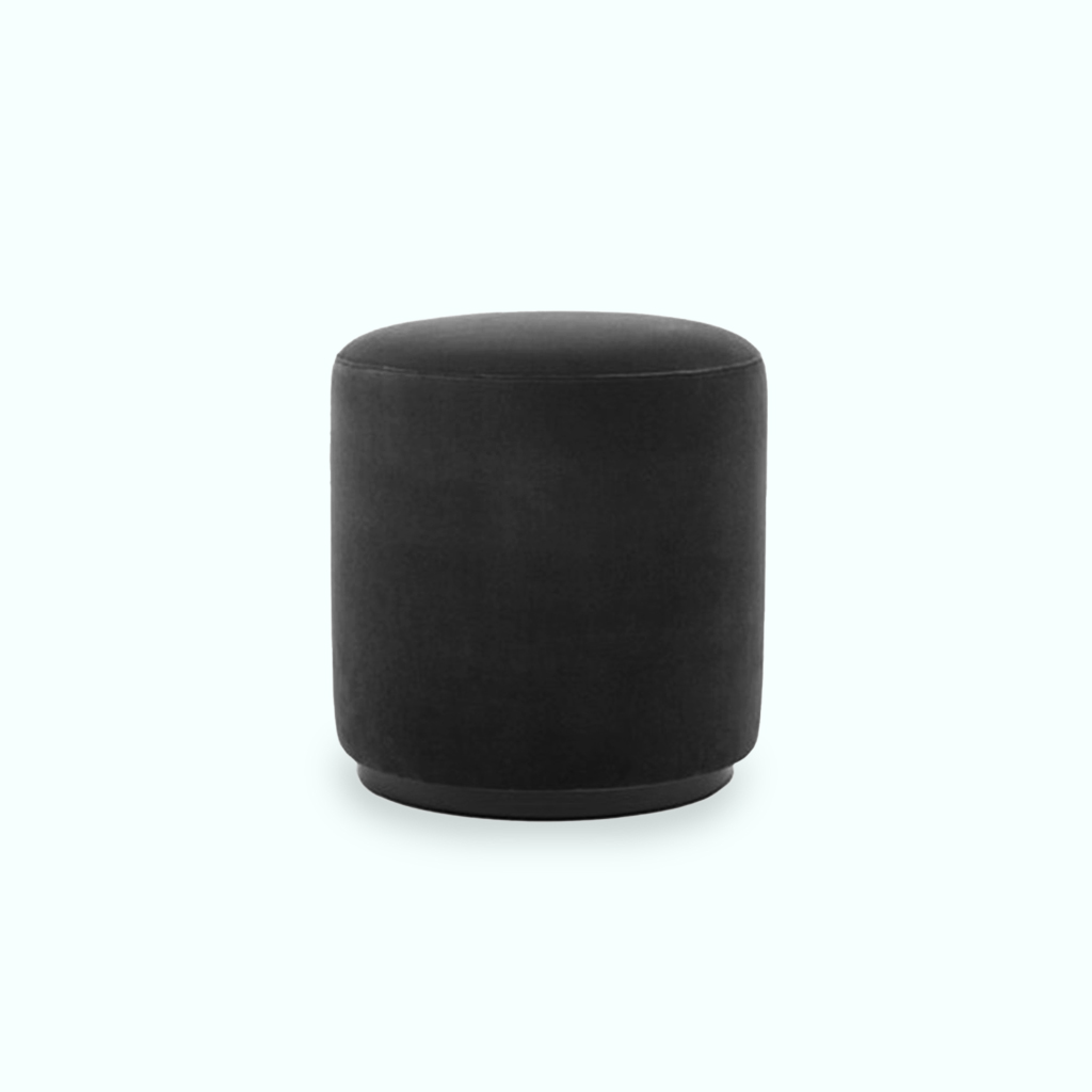 [P240000790005] LUNA Plush Pouf (Black, Without ( Fixed ))