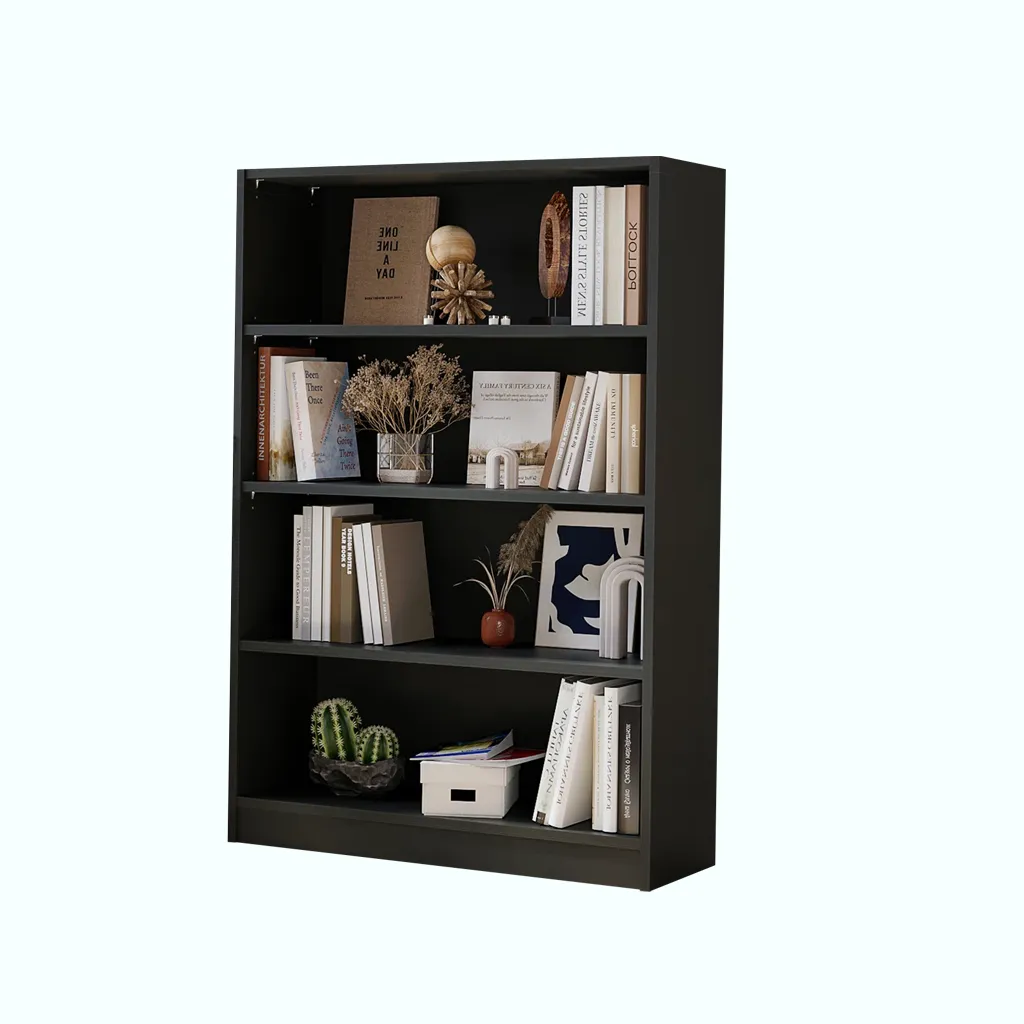 [P240000792205] Bookcase - Melamine (1.2 m, Black)
