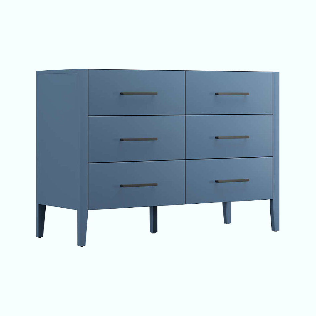 [P240000849505] Chest Of Drawer - 6 Drawers (Blue, Basic)