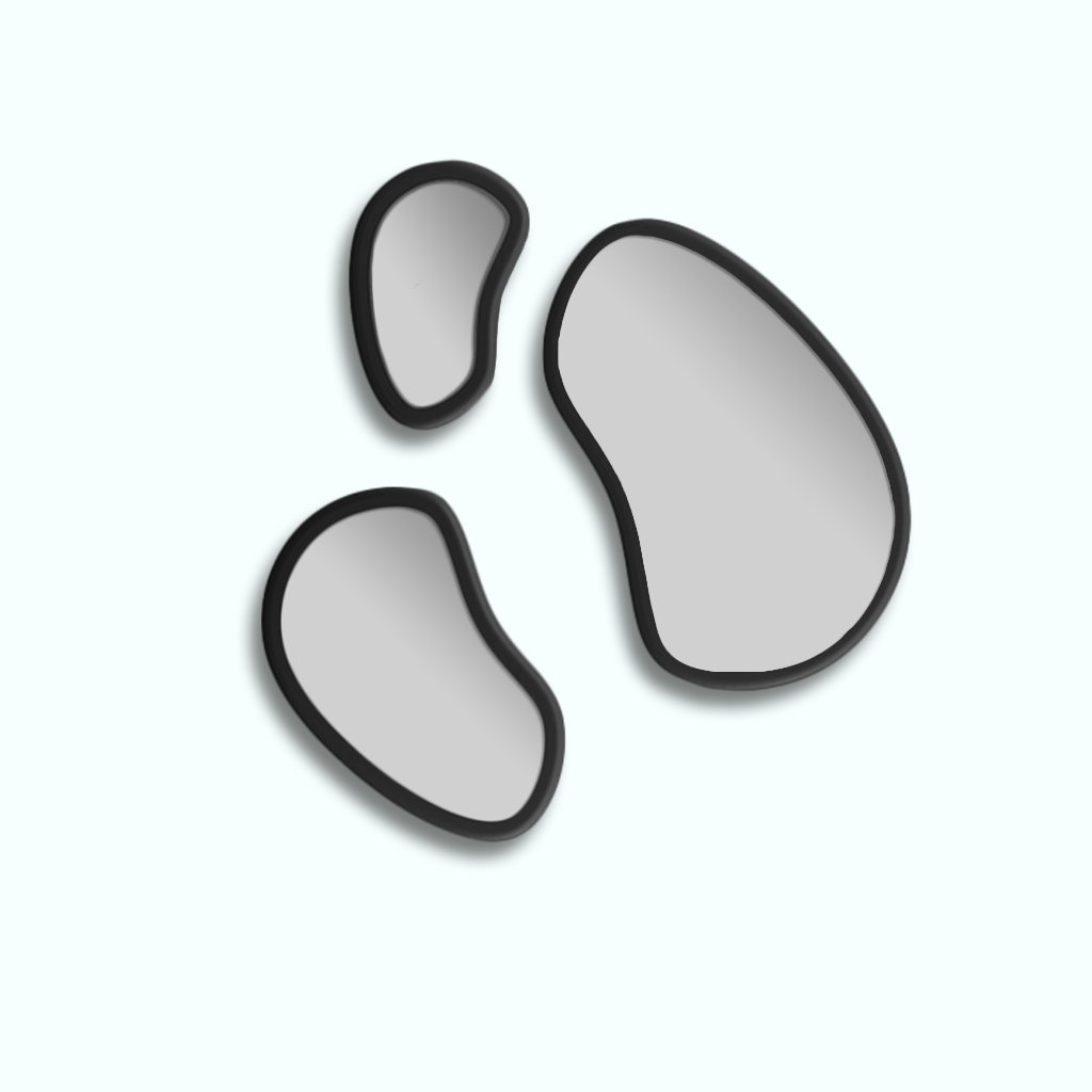 [P240000852405] AMOEBA Mirror (Black)