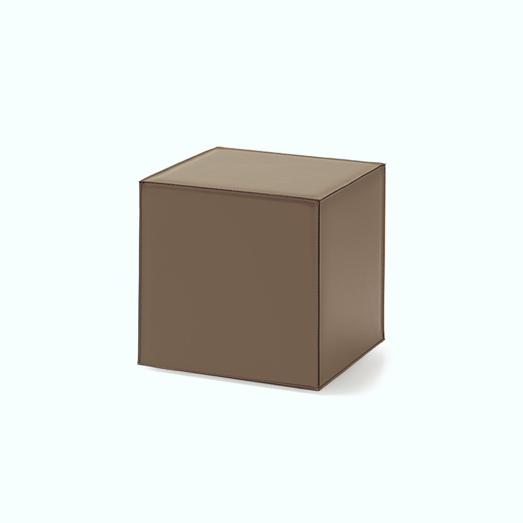 [P240000887505] KUBE Sleek Pouf - BRN