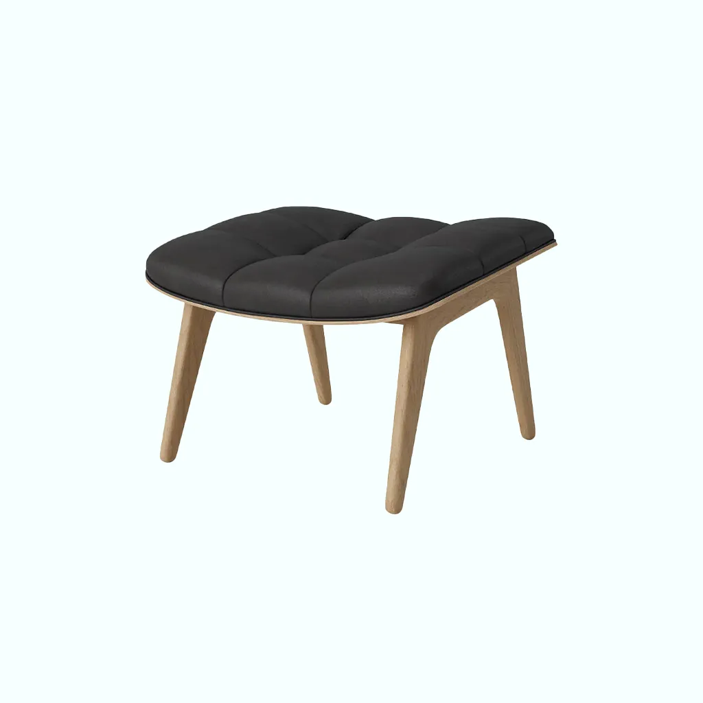 [P240000892105] QUILT Pouf (Black, Beige)