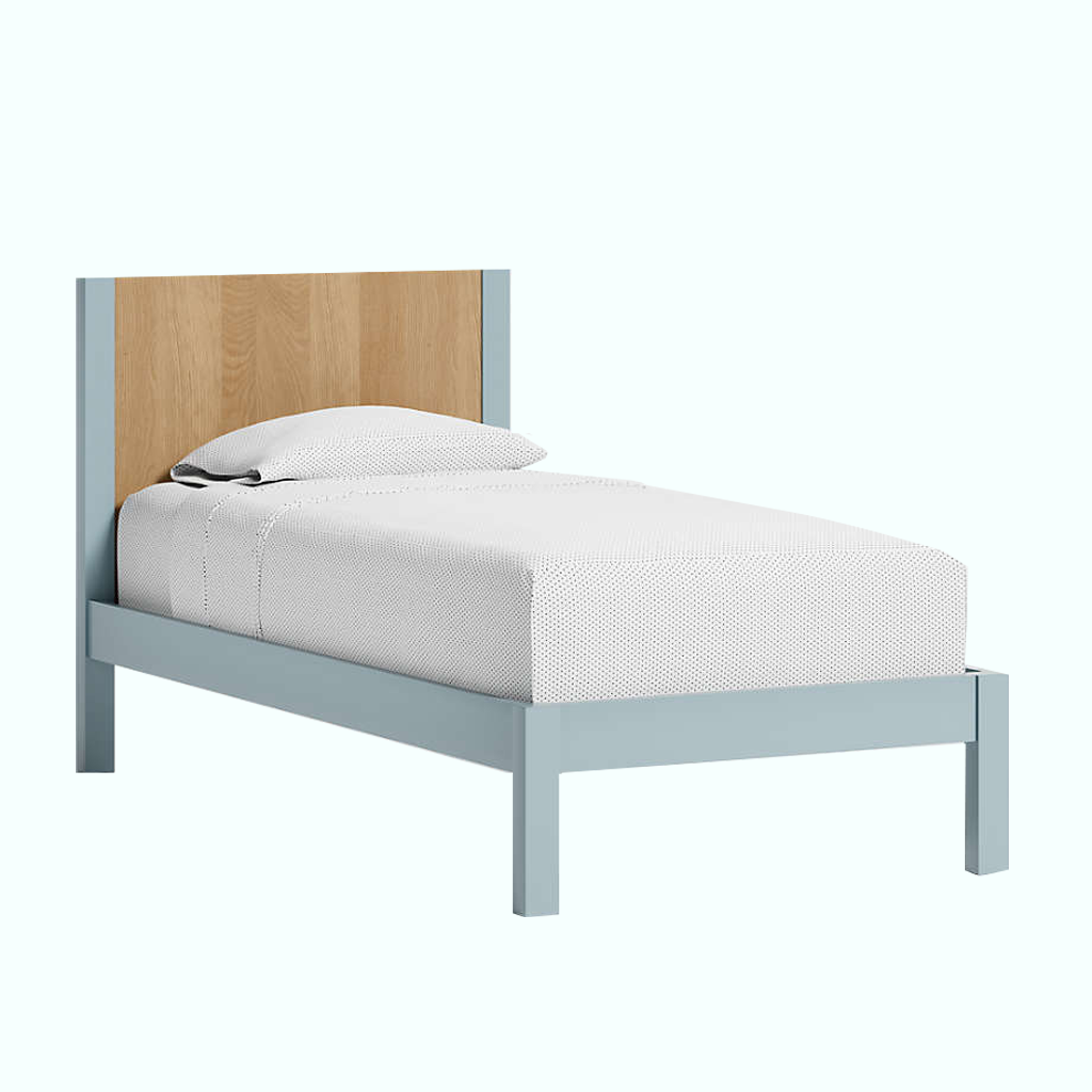 [P240000922906] Kids Bed - Beech - Baby Blue (1.0 m)