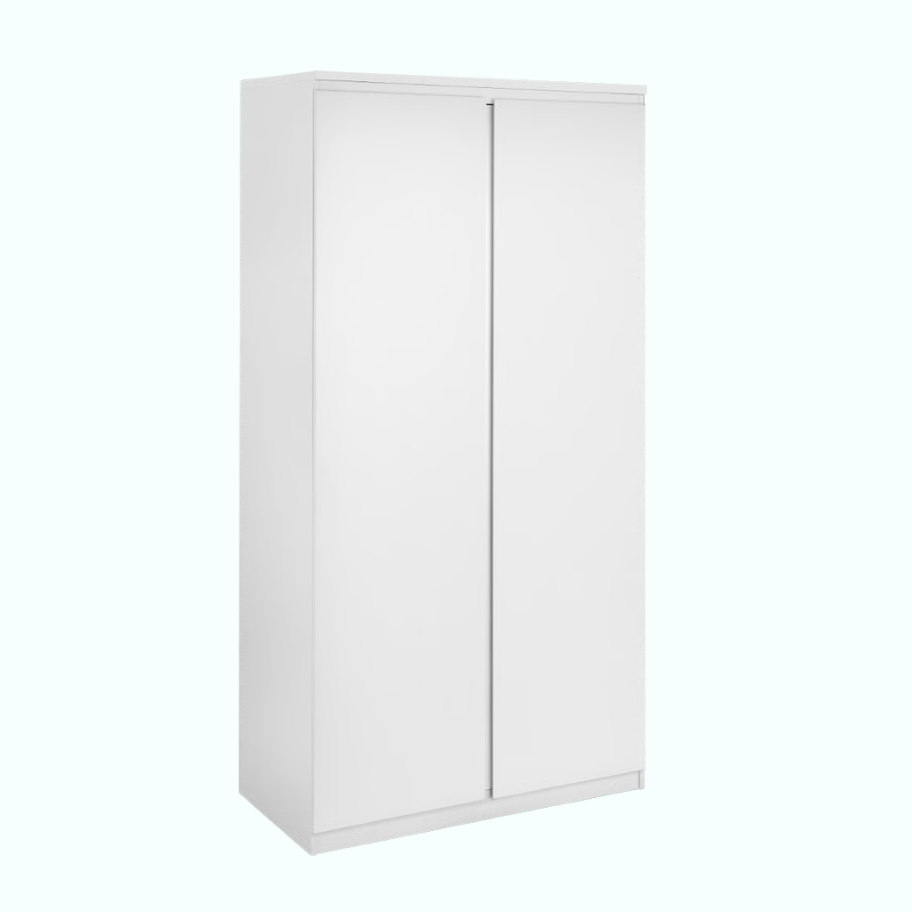 [P240000966406] Wardrobe - Melamine Wood - White