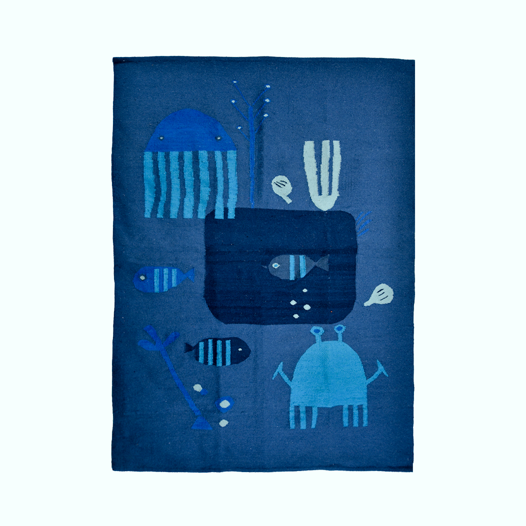 [P240001008210] Handmade Kilim Rug ( Kids ) (Wool ( 0.75 x 1.0 m ))