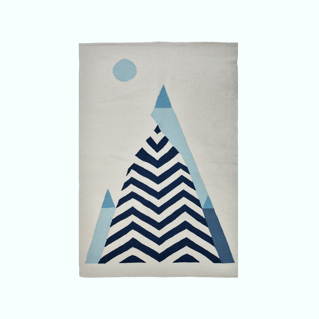 [P240001038810] Handmade Kilim Rug (Wool ( 0.75 x 1.0 m ))