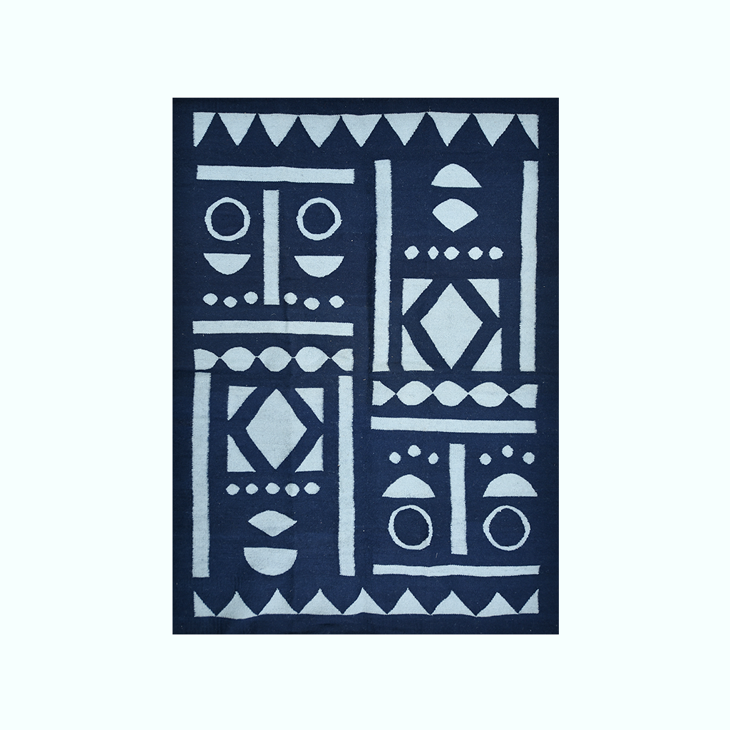 [P240001054110] Handmade Kilim Rug (Wool ( 0.75 x 1.0 m ))