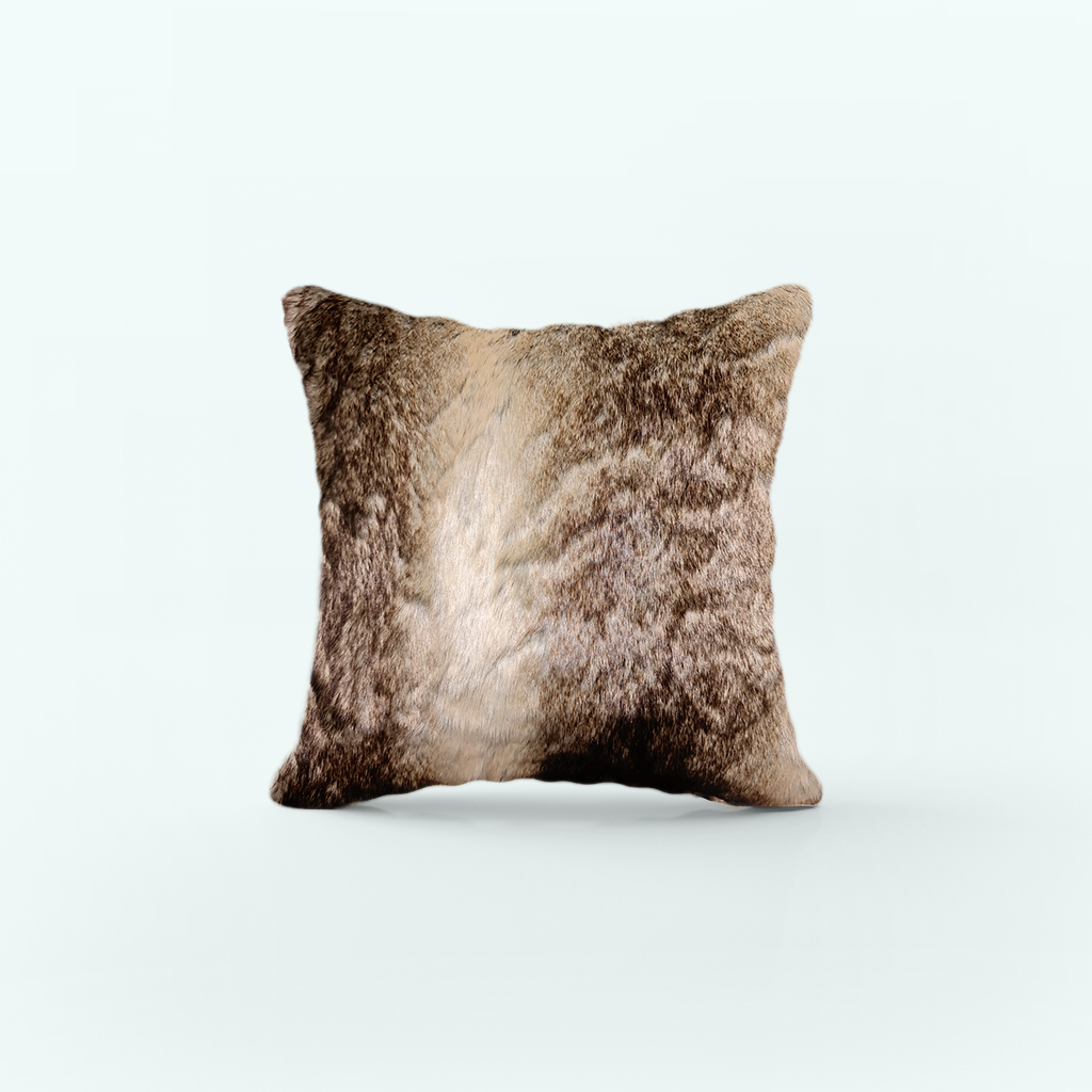 [P230000240506] Cushion - Furs - Brown