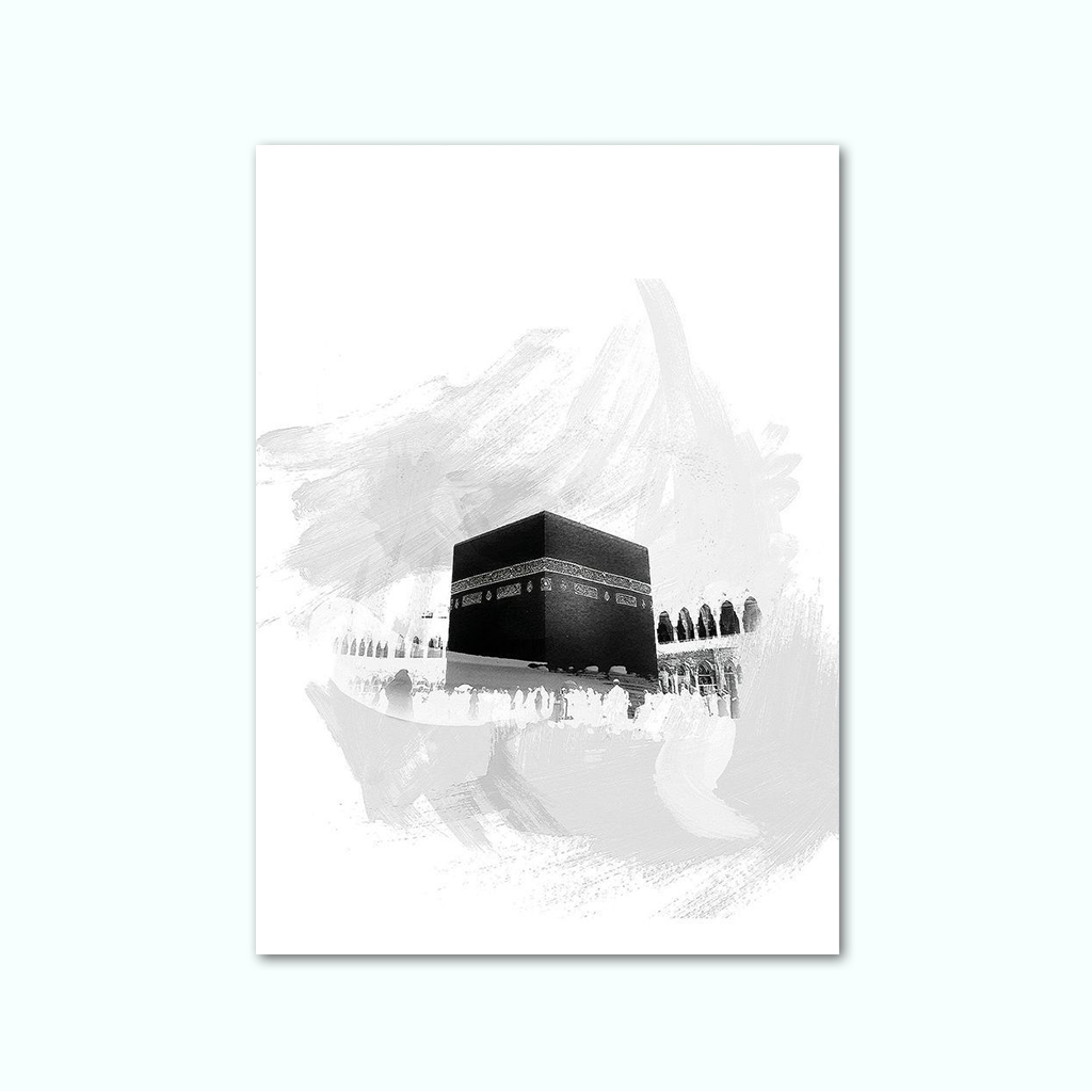 [P250001174201] تابلوه كانفاس مطبوع ( الكعبه ) (20 × 30 سم)
