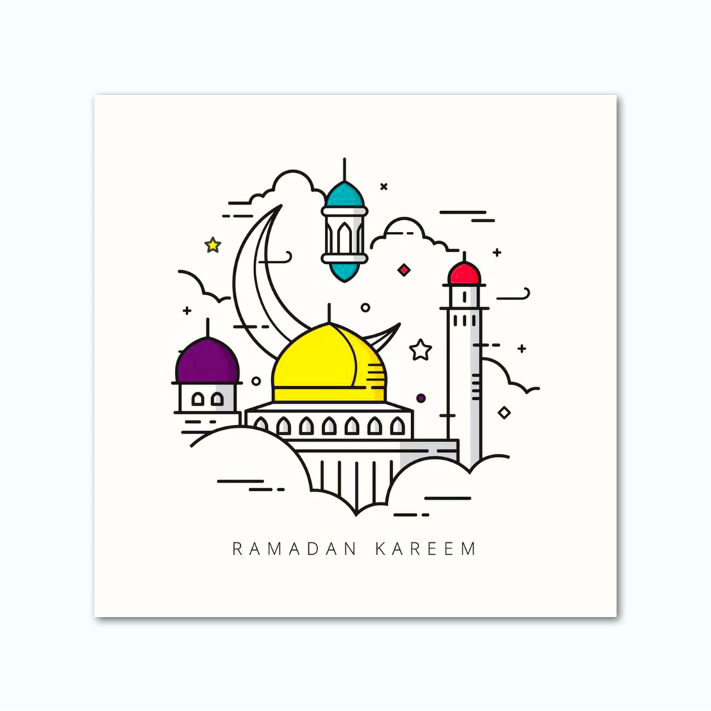 [P250001177301] Printed Canvas Artwork ( Ramadan Karem ) (30 x 30 cm)