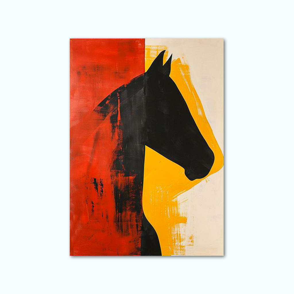 [P250001190401] Printed Canvas Artwork ( Horse ) (20 x 30 cm)