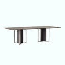Dining Table - Natural Wood - Black