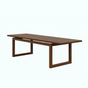 Dining Table - Beech Pine Wood - Brown