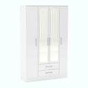Wardrobe - Natural Wood - White
