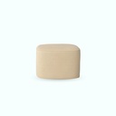 Small Square Pouf - Linen - Beige
