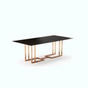 Dining Table - Natural Wood - Black