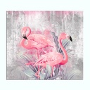Printed Canvas Artwork ( Flamingo )
